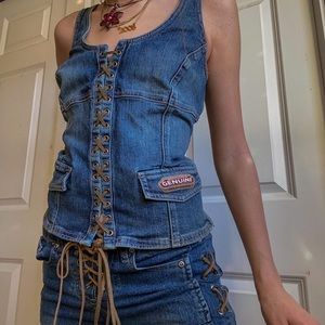 💫Absolutely AMAZING VINTAGE Harley Davidson denim vest💫